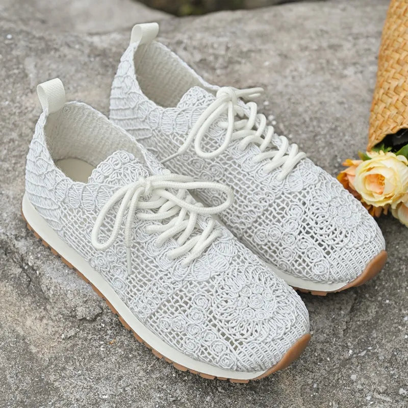 Women's Air Mesh Lace-Up Sneakers