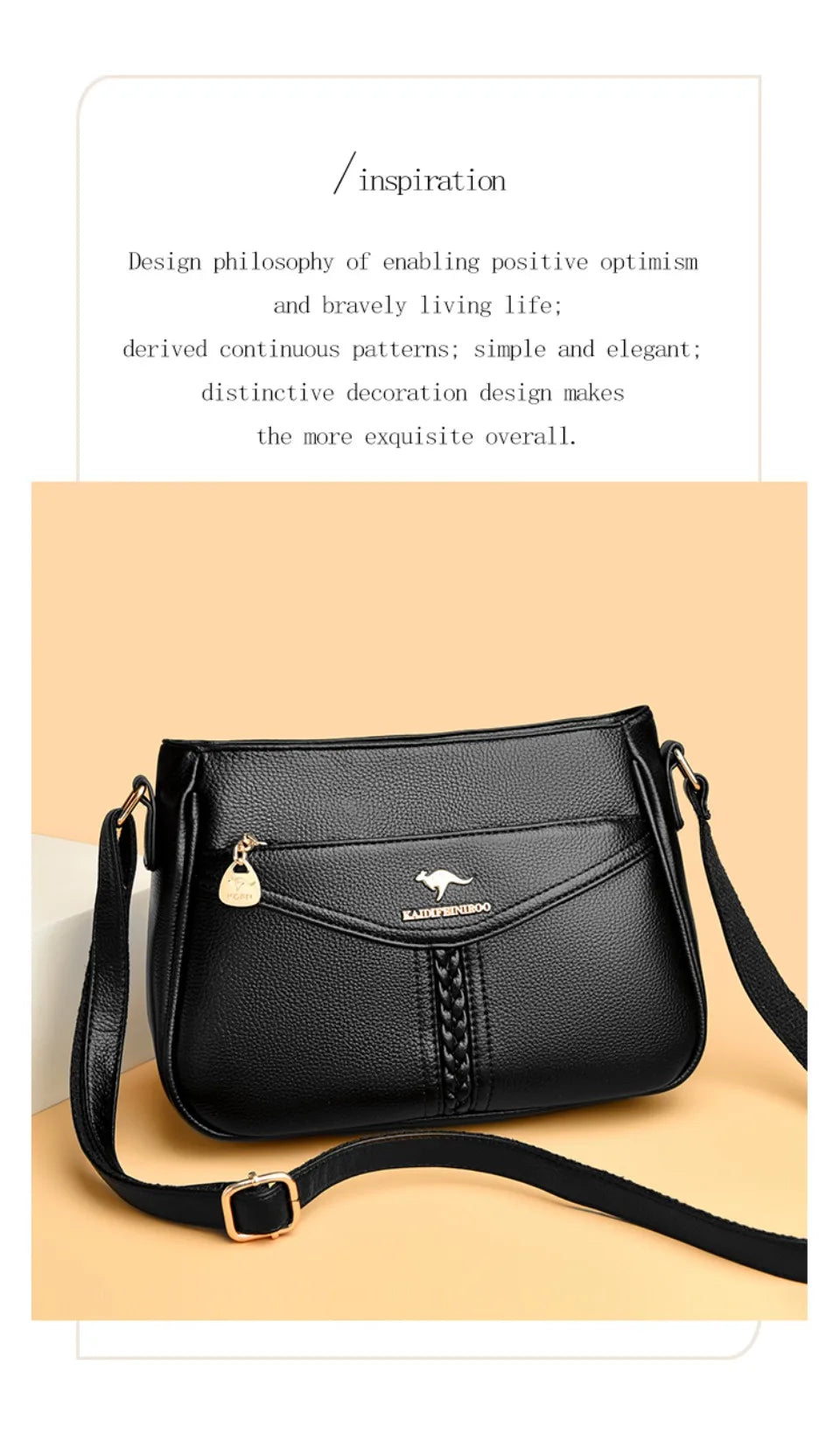 VANDERWAH Luxury PU Flap Shoulder Bag – Letter & Sequin Designer Crossbody Handbag for Women
