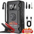 8000A Peak Car Jump Starter – All-in-One Power Bank, LED Flashlight & Emergency Booster for SUV & Truck