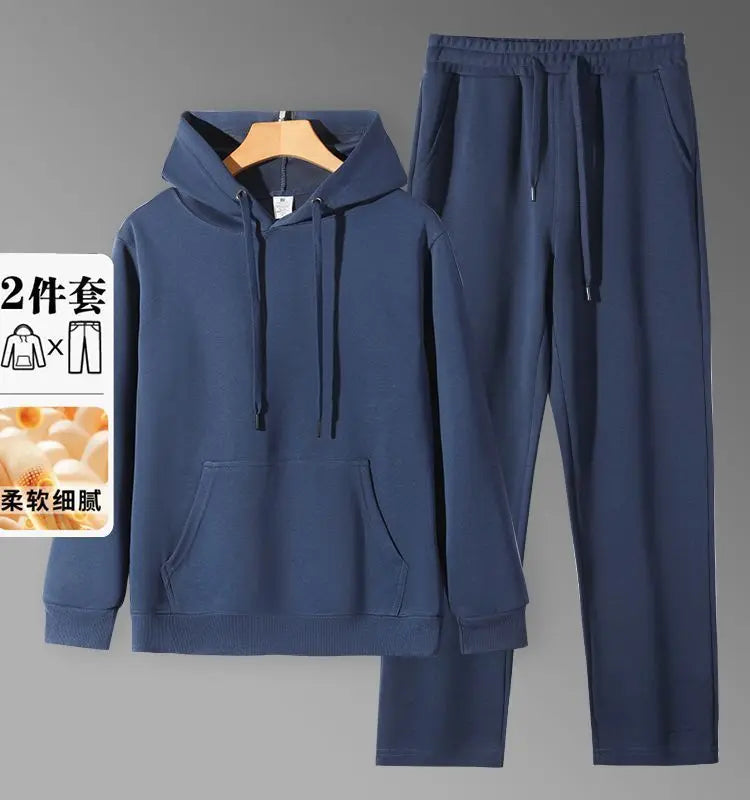 Men's Hoodie & Sweatpants Set – Loose Fit Casual Autumn Sports Suit