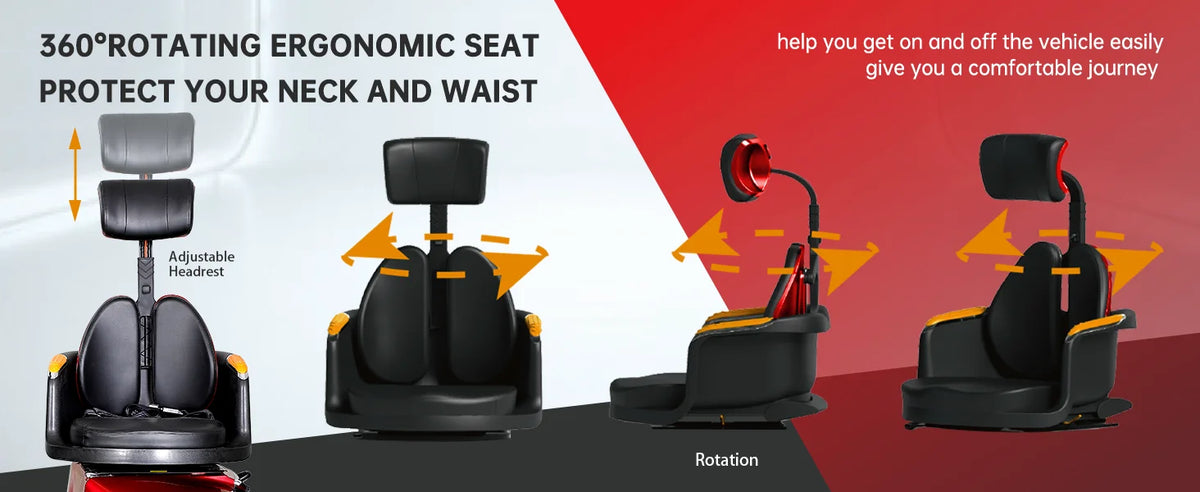 800W 4-Wheel Mobility Scooter – 35–45 km Range, 200 kg Capacity