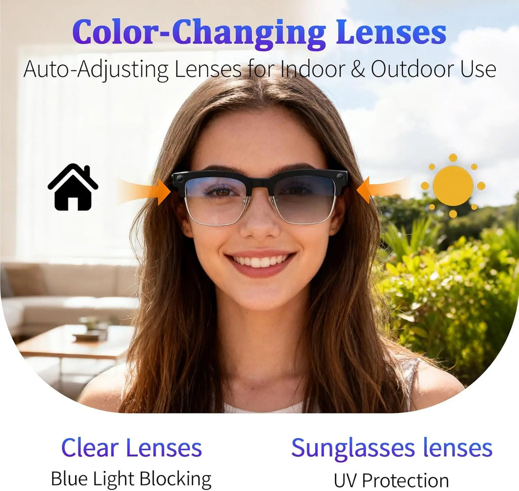 2026 800W Dual-Lens AI Smart Glasses — 4K HD, AI Translation, Bluetooth 5.3 & ChatGPT