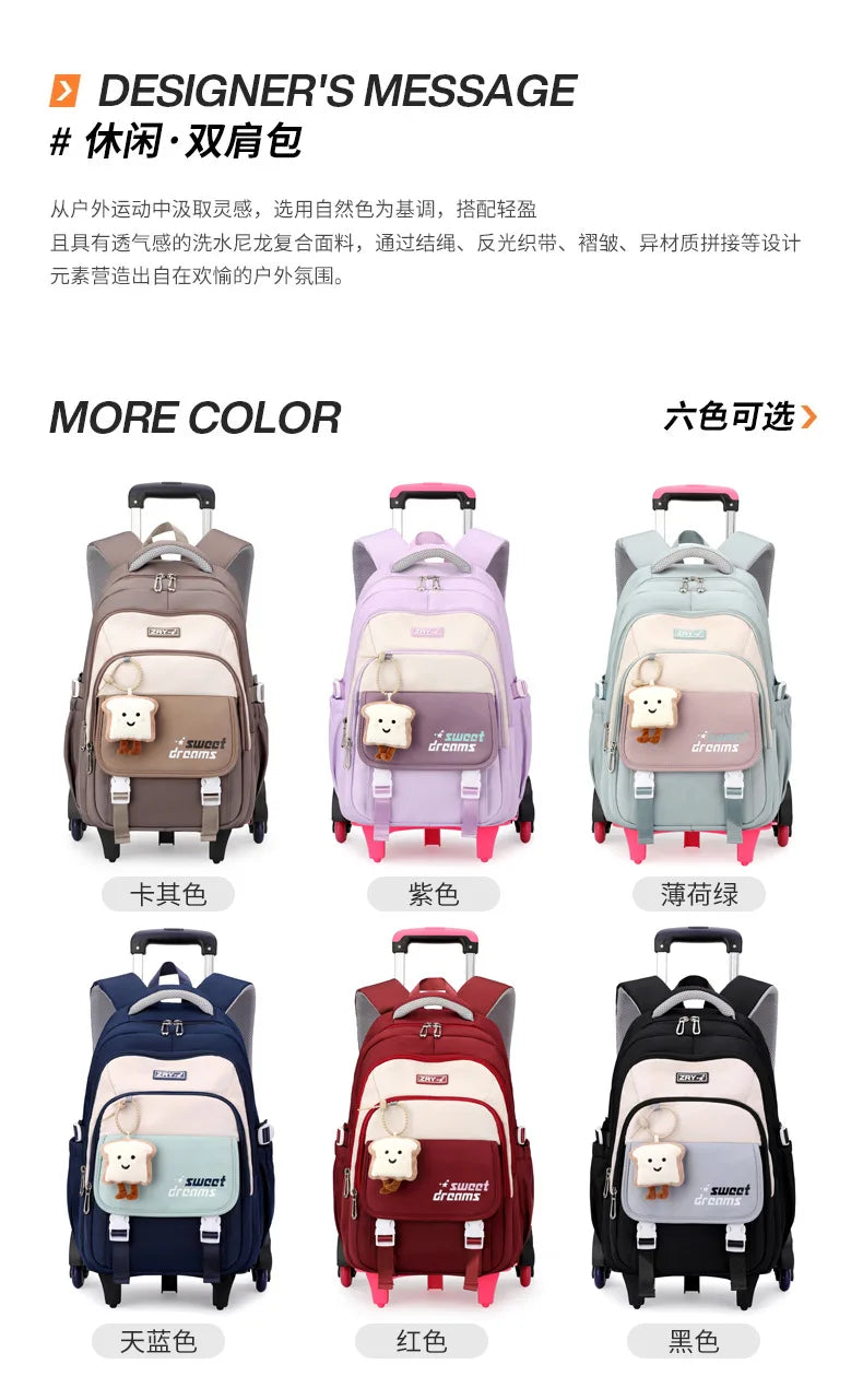 Trolley School Backpack – Two- & Six-Wheel Options