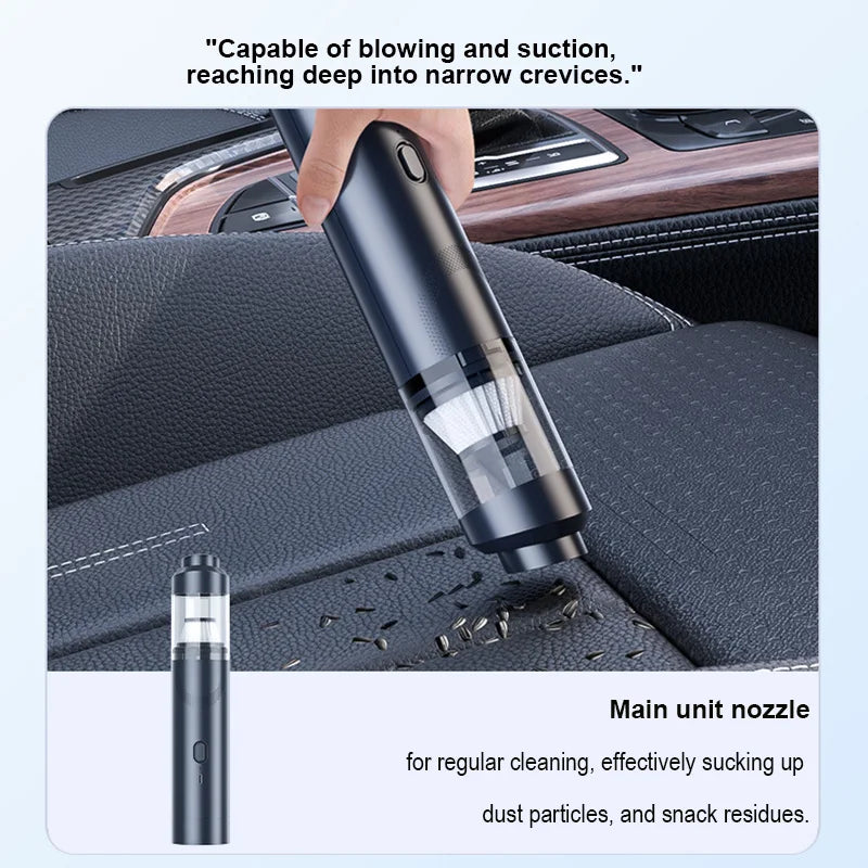 Mini Wireless Handheld Vacuum Cleaner – Powerful Suction for Car & Home Appliance Cleaning