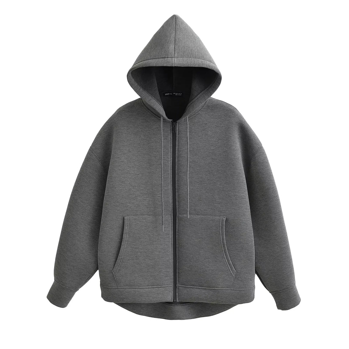 Women's Oversized Zip-Up Hoodie Coat – High Street Double Pocket Outerwear