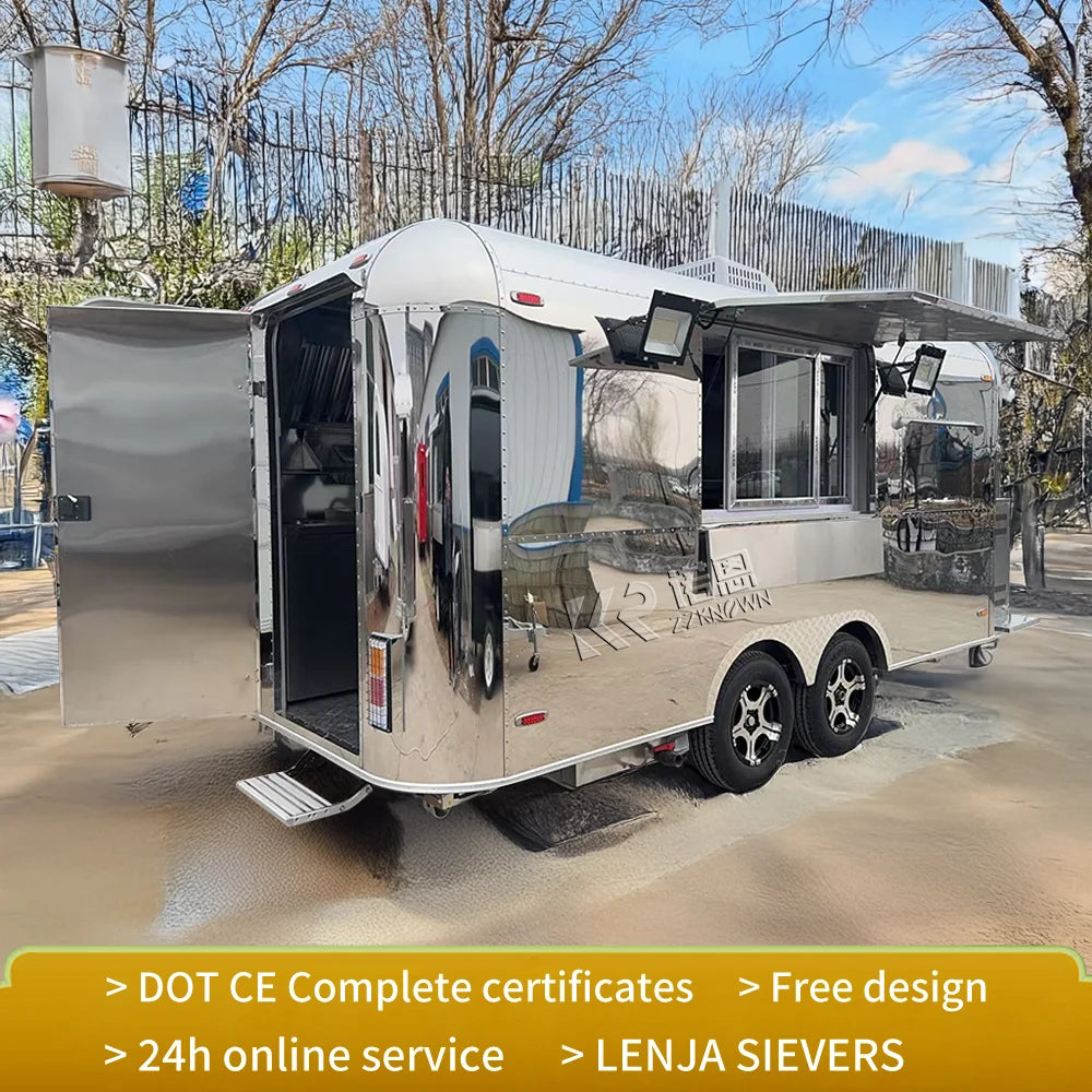 Mobile Food Vending Cart – Multifunctional Portable Kitchen Trailer for Street Vending