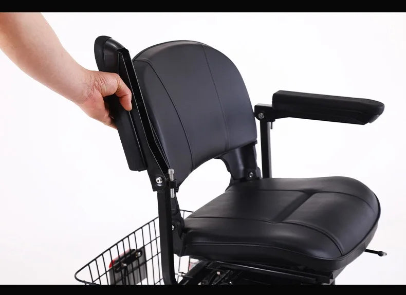 3-Wheel Electric Mobility Scooter for Adults, Folding Long-Range Design