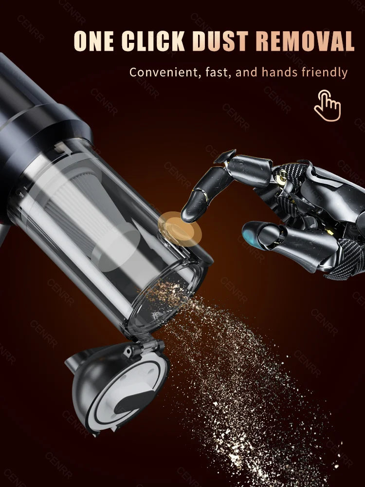 Cordless Car Vacuum – Brushless Motor & HEPA Filter