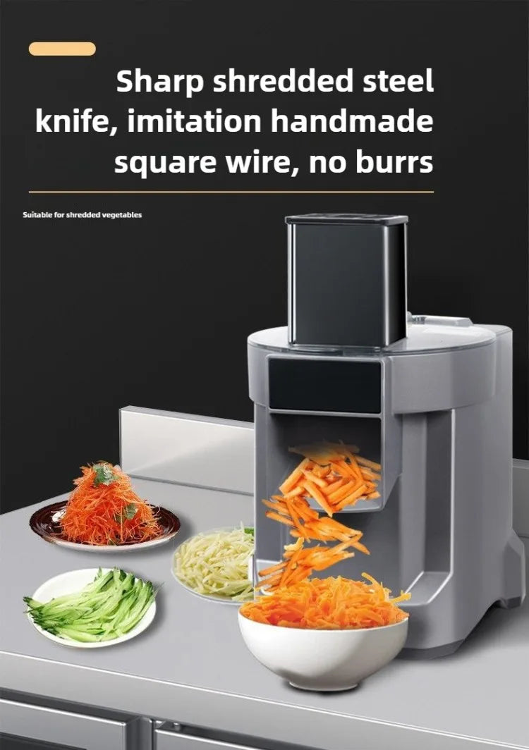 3-in-1 Commercial Food Processor & Vegetable Slicer – Electric Slicing, Shredding & Dicing Machine, 110V/220V