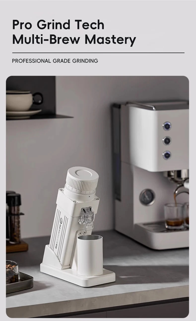Electric Burr Coffee Grinder — 72W Conical Burr, 11+ Grind Settings, Aluminum Body