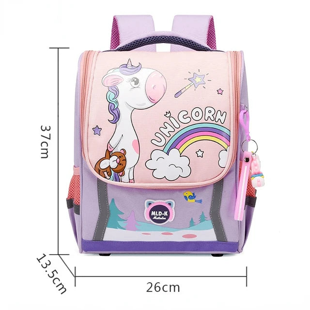 Unicorn School Backpack – Kids Canvas Bag & Size Options