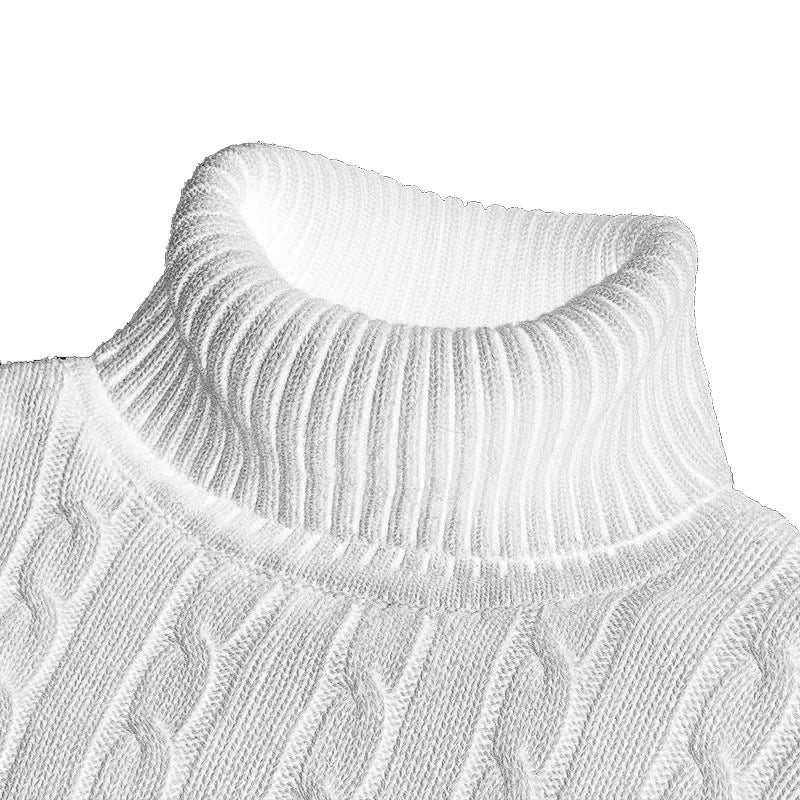 Men's Turtleneck Knitted Sweater — Classic Winter Knitwear