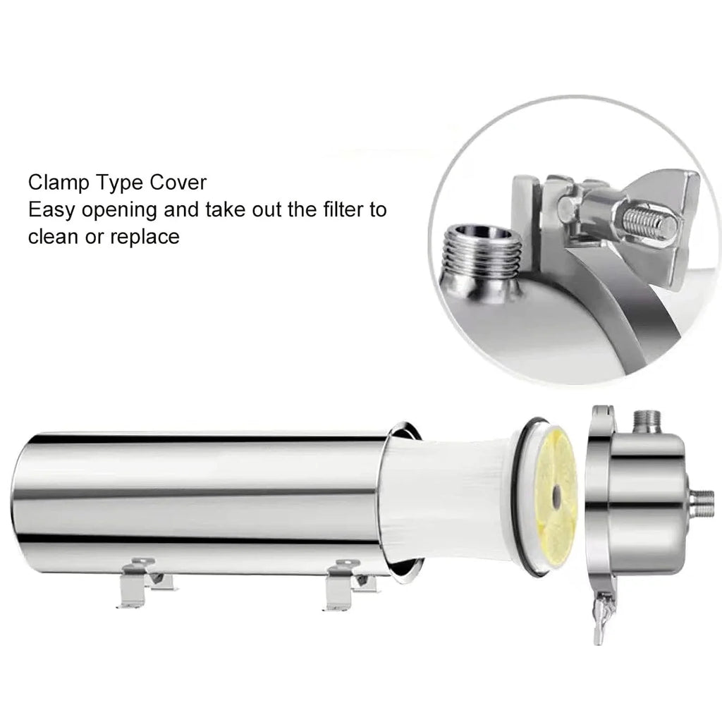 Whole House UF Water Purifier 1500L — 0.01μm Stainless Steel PVDF Membrane, Washable & Reusable