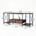 Wooden TV Stand for 70"/75" TVs — Media Console with Charging Station, Drawers & Shelves