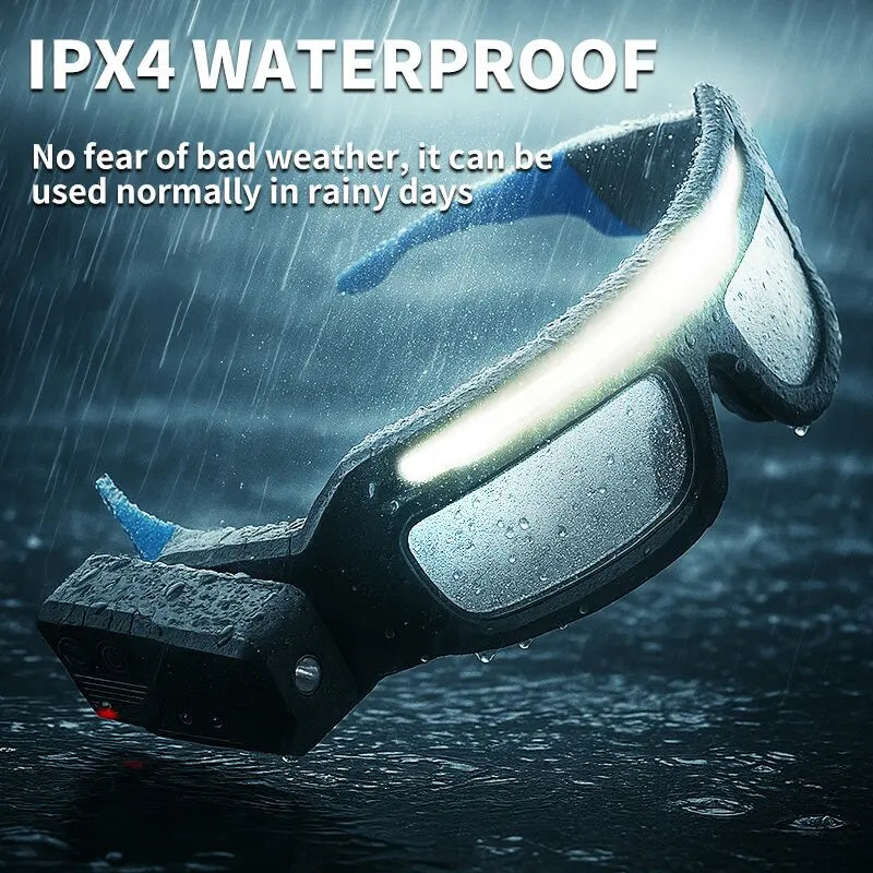 Rechargeable LED Glasses Headlight — 5 Modes