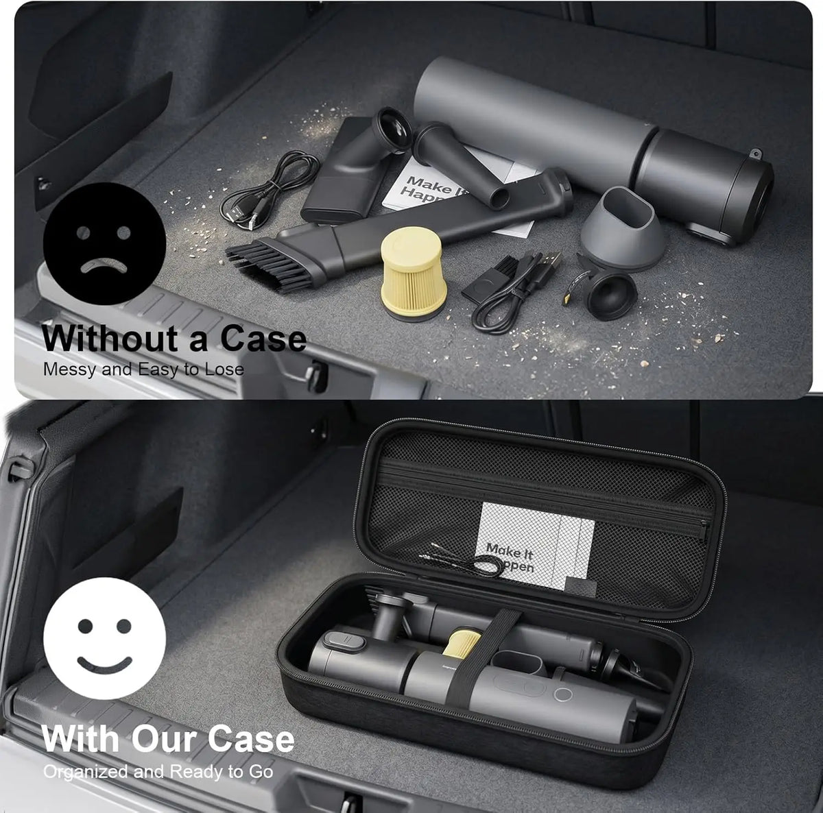 Car Vacuum Storage Case – Hard EVA Organizer for HOTO