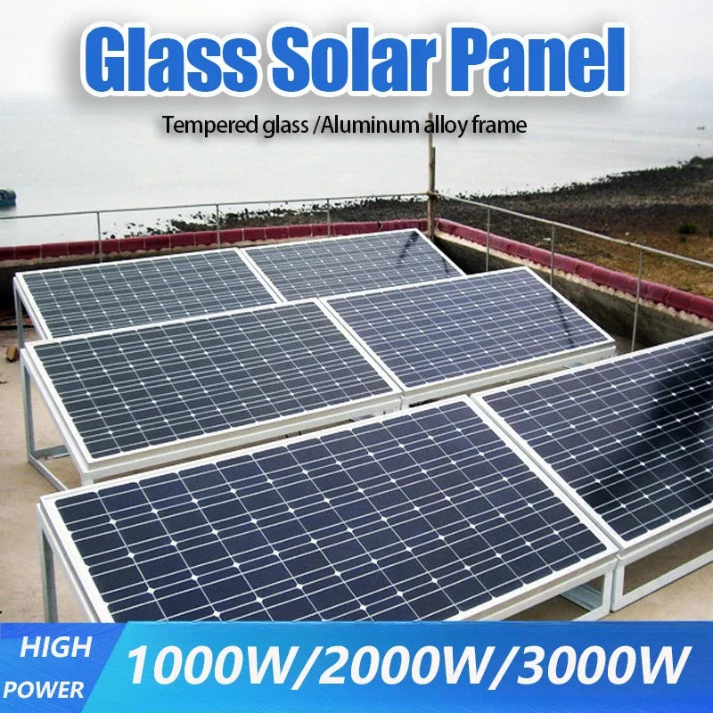 3000W Ultra High Power Solar Panel – 12V/24V Efficient Charging for Home, Camping & Off-Grid