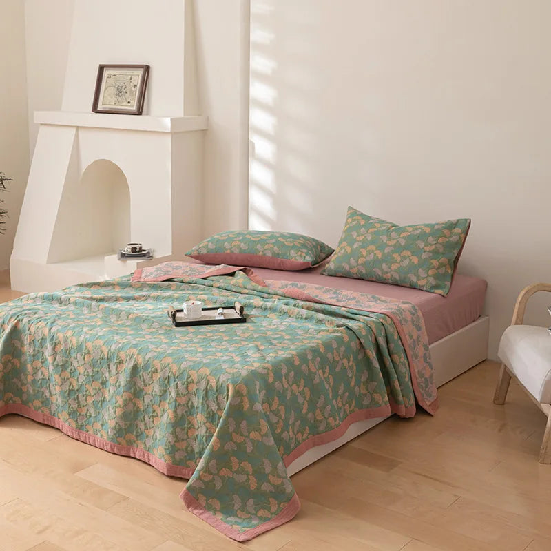 Ethnic Cotton Gauze Bedspread – Decorative King Size Bed Cover Blanket & Quilt, 220x240cm