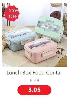 Insulated Stainless Steel Lunch Container with Handle