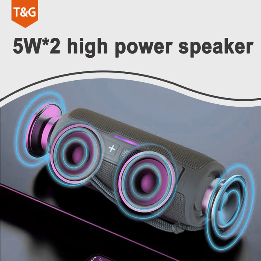 Wireless Portable Bluetooth Speaker — 360° Sound, Waterproof & Long Battery Life