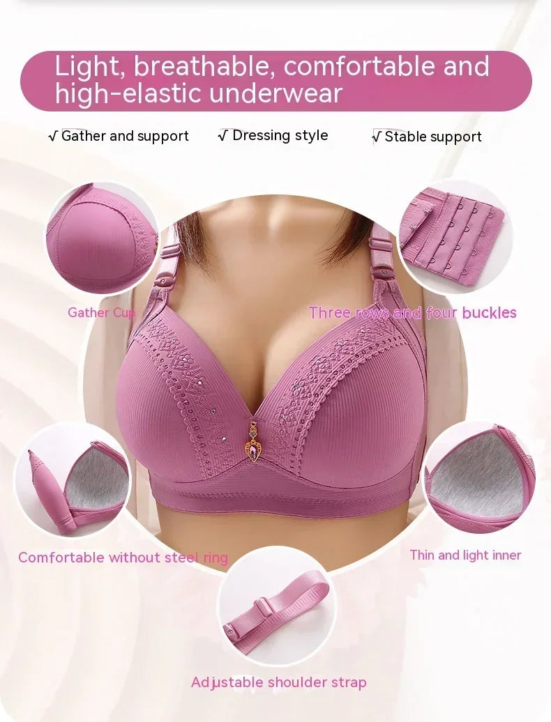 Full Cup No-Wire Lifting Bra — All-Day Comfort & Support for Large Sizes