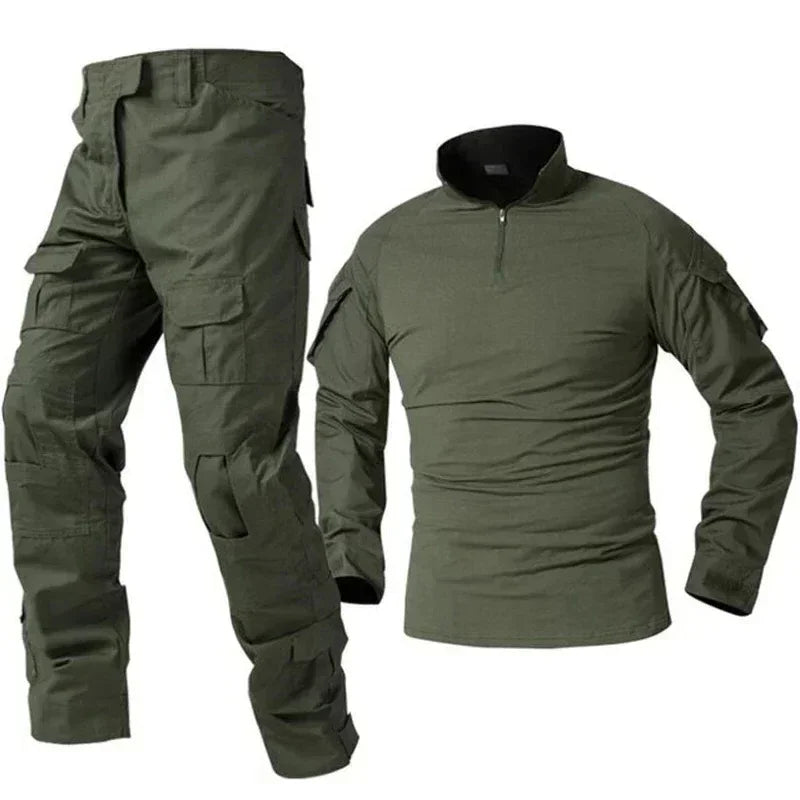Men's Tactical Outdoor Training Suit – Hunting Shirt, Cargo Pants & Multi-Piece Uniform Set