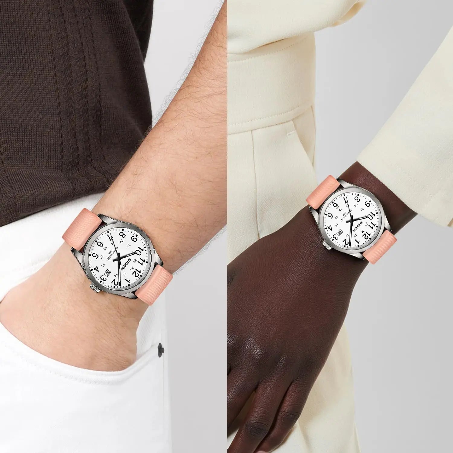 BIDEN Men's Waterproof Luminous Quartz Sports Watch