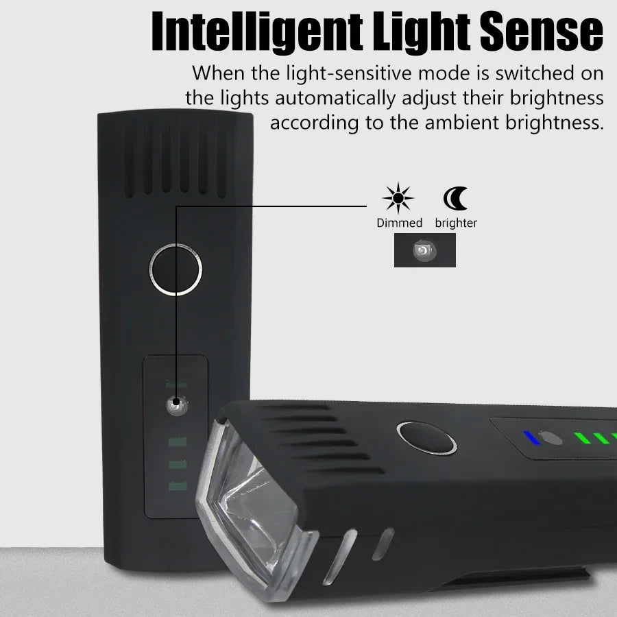 1000 Lumen USB Rechargeable Bicycle Front Light – Bright MTB Bike LED Headlight & Rear Lamp
