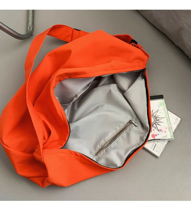 Extra Large Nylon Crossbody Bag – Big Capacity Unisex Shoulder Hobo Travel Bag