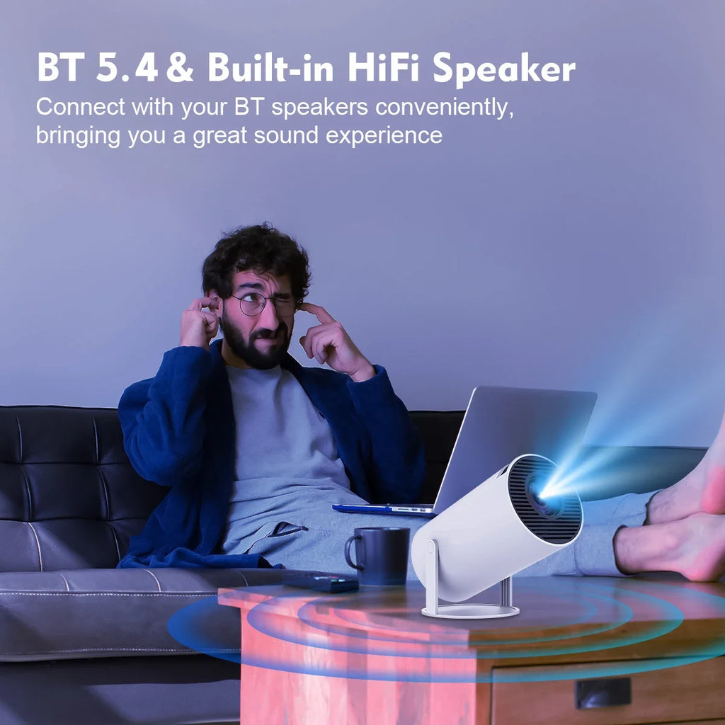 MAGCUBIC HY300 Pro Mini Projector – Android 14, 290 ANSI, WiFi 6, BT 5.4, 720P Native, Home Cinema