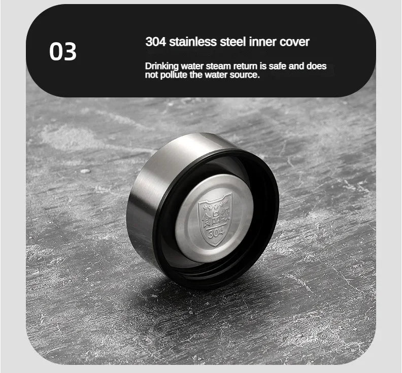 Stainless Steel Thermos Bottle with LED Temperature Display – 500ml–1L Vacuum Flask