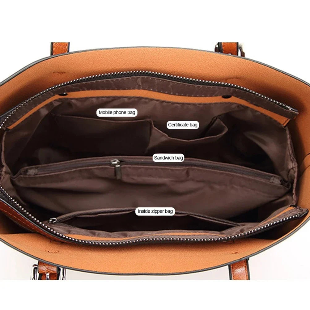 Vintage Oil Wax TPU Shoulder Bag – Hard Shell Tote Crossbody Satchel for Women