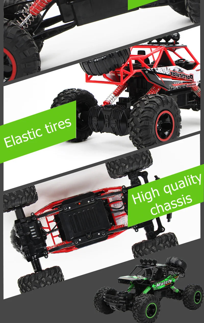1:12 / 1:16 Scale 4WD RC Off-Road Buggy Truck – Remote Control Monster Car for Kids