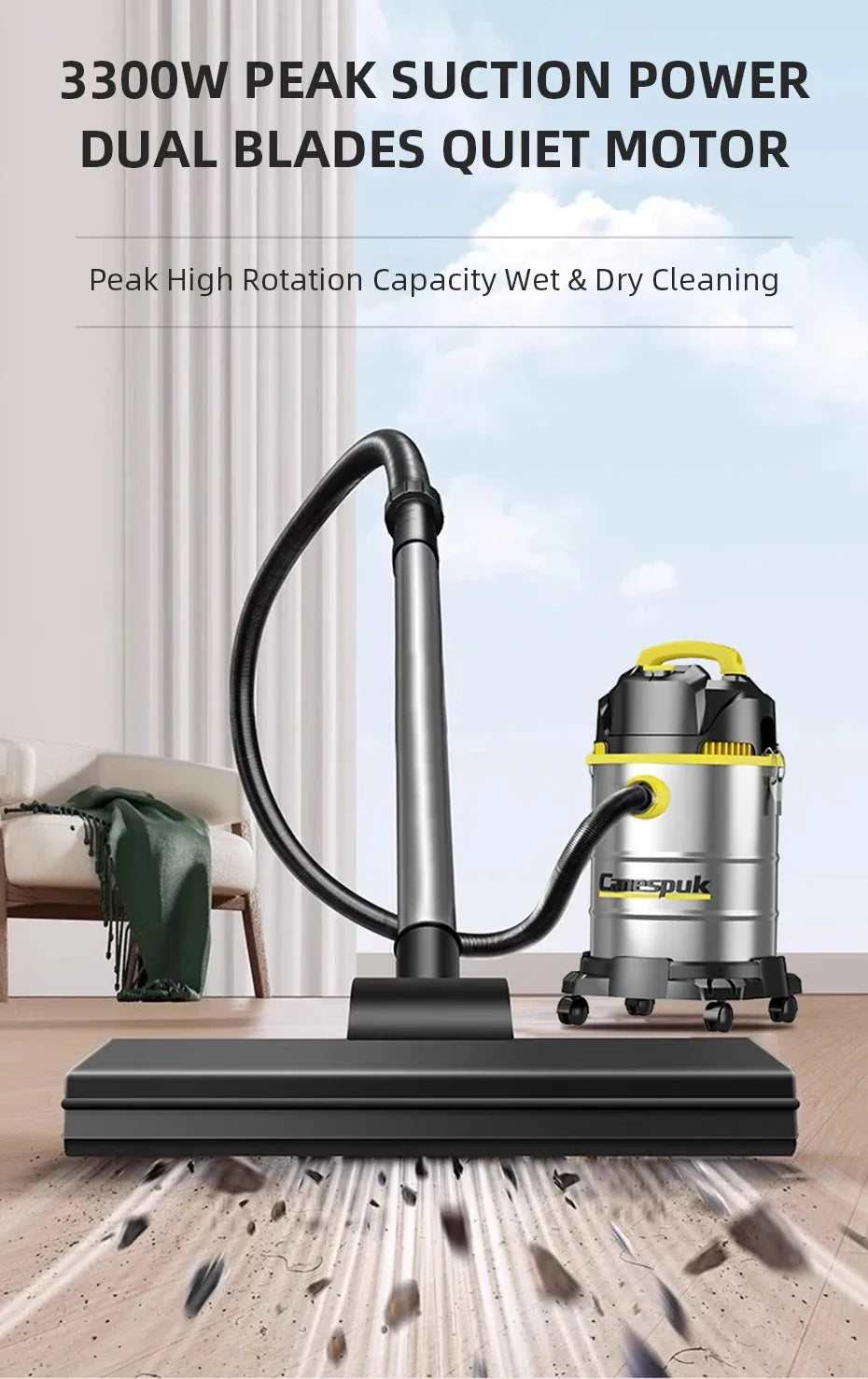 25L / 40L Wet & Dry 3-in-1 Vacuum Cleaner — High Power Commercial & Industrial Shop Vac for Car, Hotel & Home