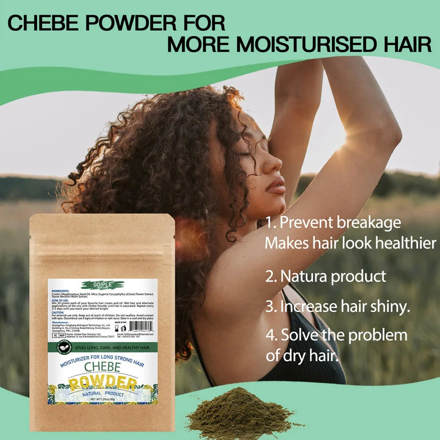 GOIPLE Chebe Hair Care Products Deep Nourish & Moisturize Conditioner Smoothing Anti-loss Breakage Hair Oil or Butter or Powder