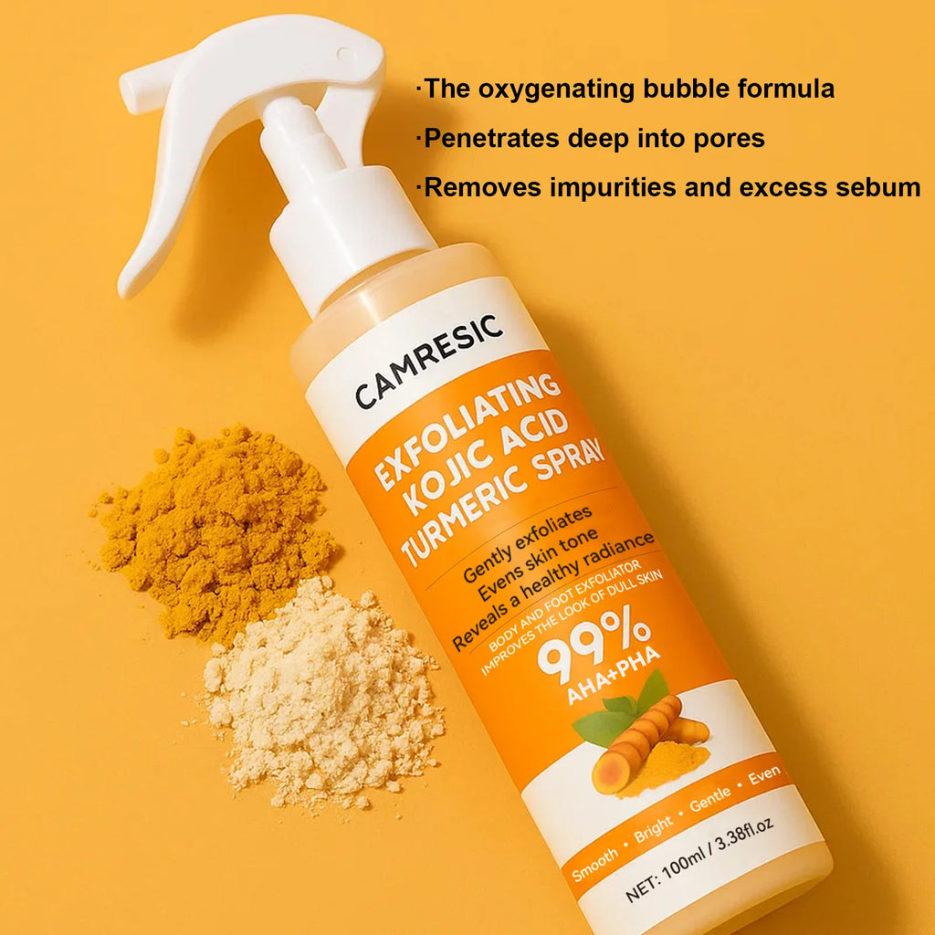 Kojic Acid Turmeric Exfoliating Body Spray – Brightening Peeling Solution 100ml