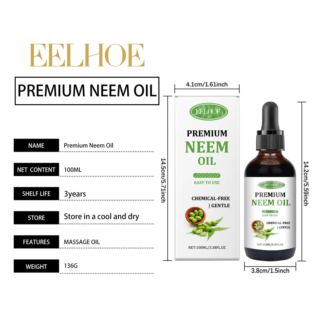 Eelhoe Neem Oil Essential Oil — Scalp Nourishing Skincare Armor Massage Oil