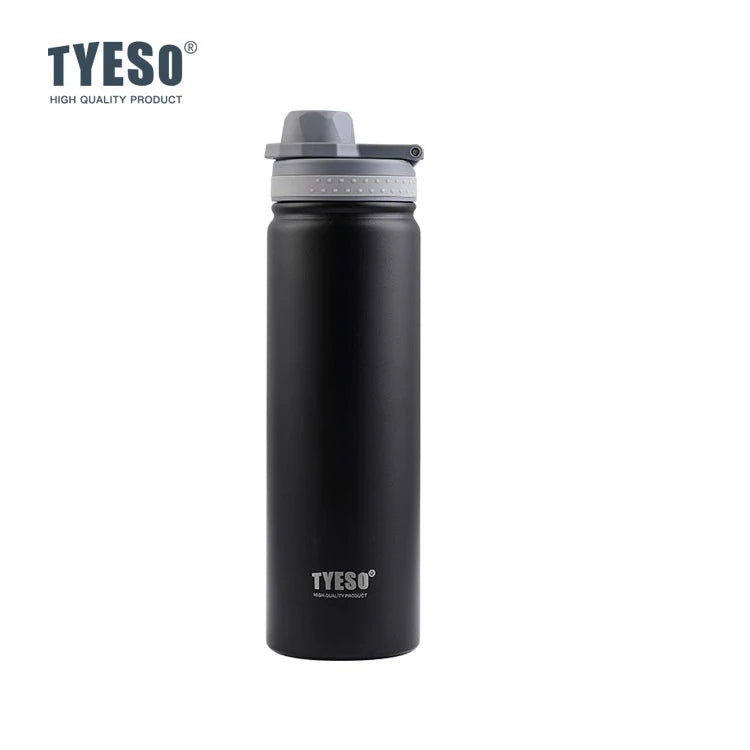 TYESO 304 SS Vacuum Thermos Bottle – Wide Mouth, Leakproof, 6–12Hr, 600–1200ml, 10+ Colors, Optional Cup Bag