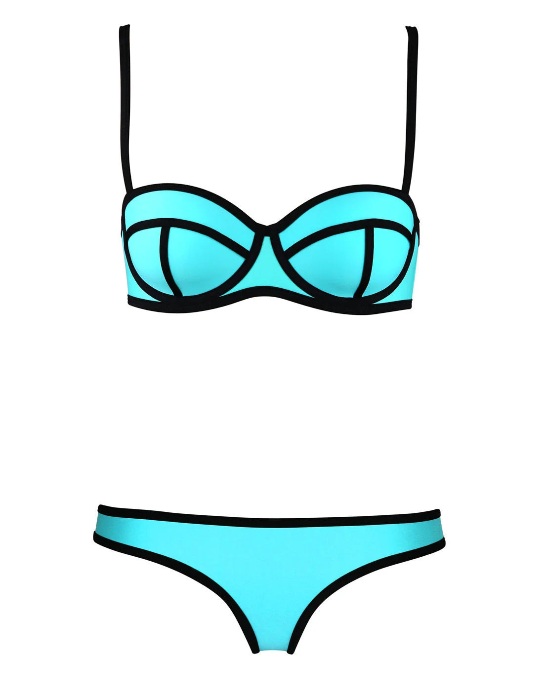 Spaghetti Strap Backless Bikini 2-Piece Set — Women's Split Swimsuit 2025