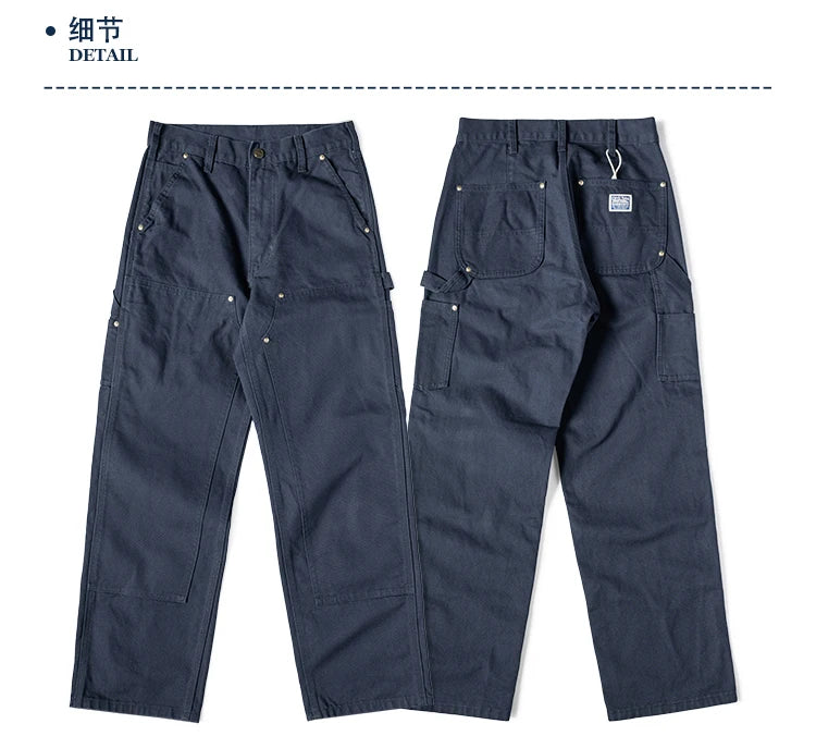 Double Knee Canvas Work Pants – Men's Heavyweight Cotton Carpenter Pants