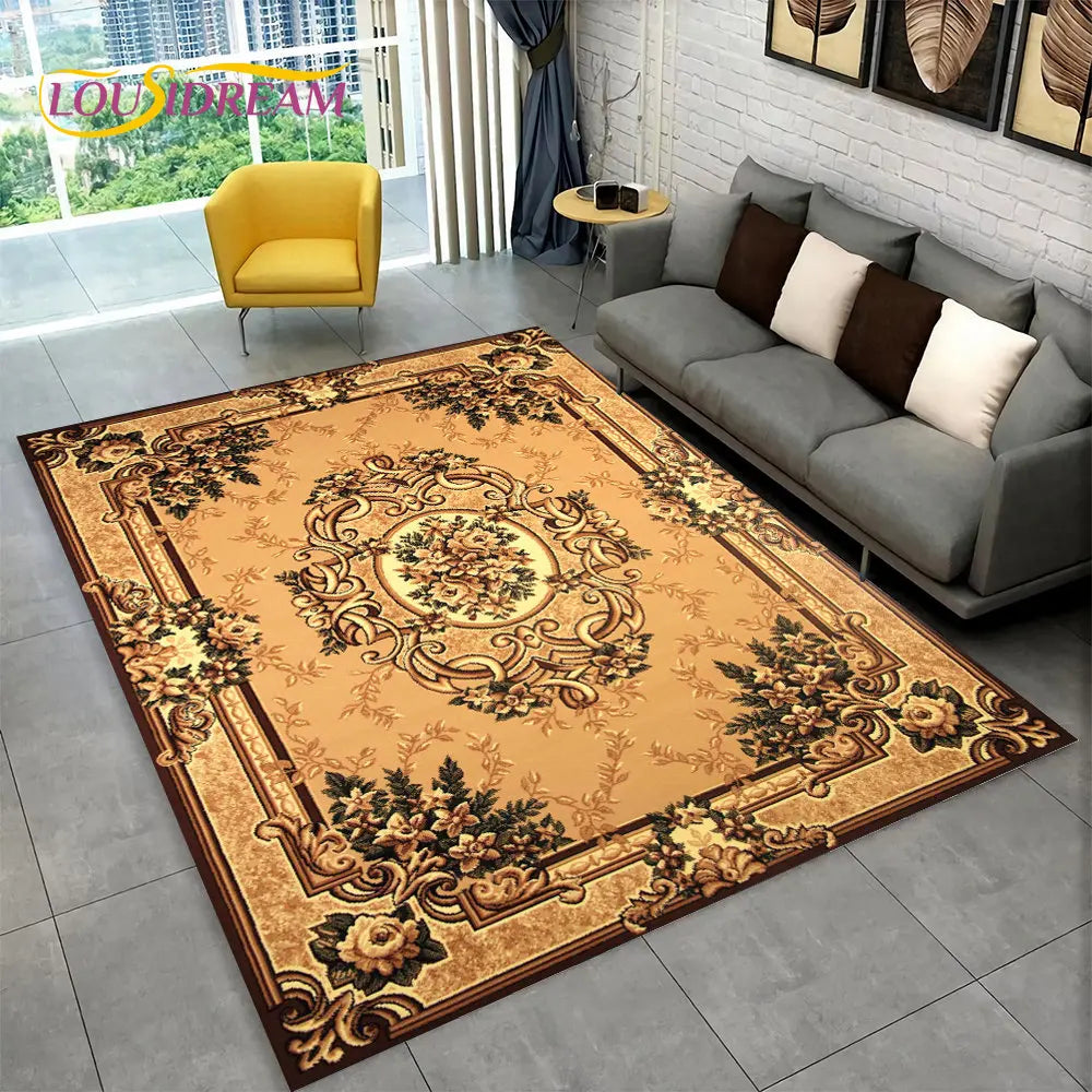 Turkish Persian Bohemian Area Rug – Non-Slip Large Carpet for Living Room & Bedroom