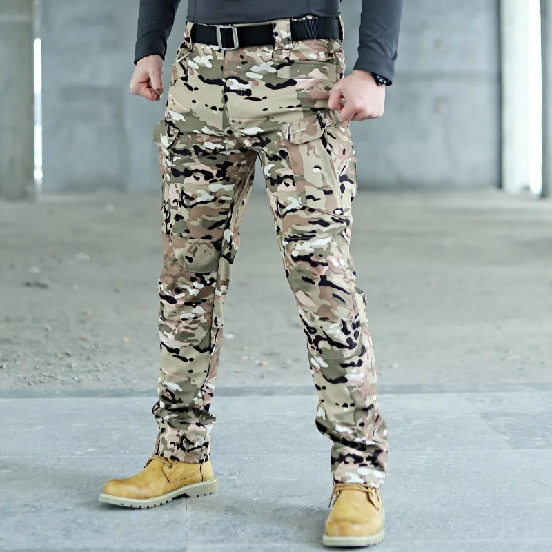 Men's Waterproof Soft Shell Tactical Jacket & Fleece Cargo Pants Set – Outdoor Hiking 5XL 6XL