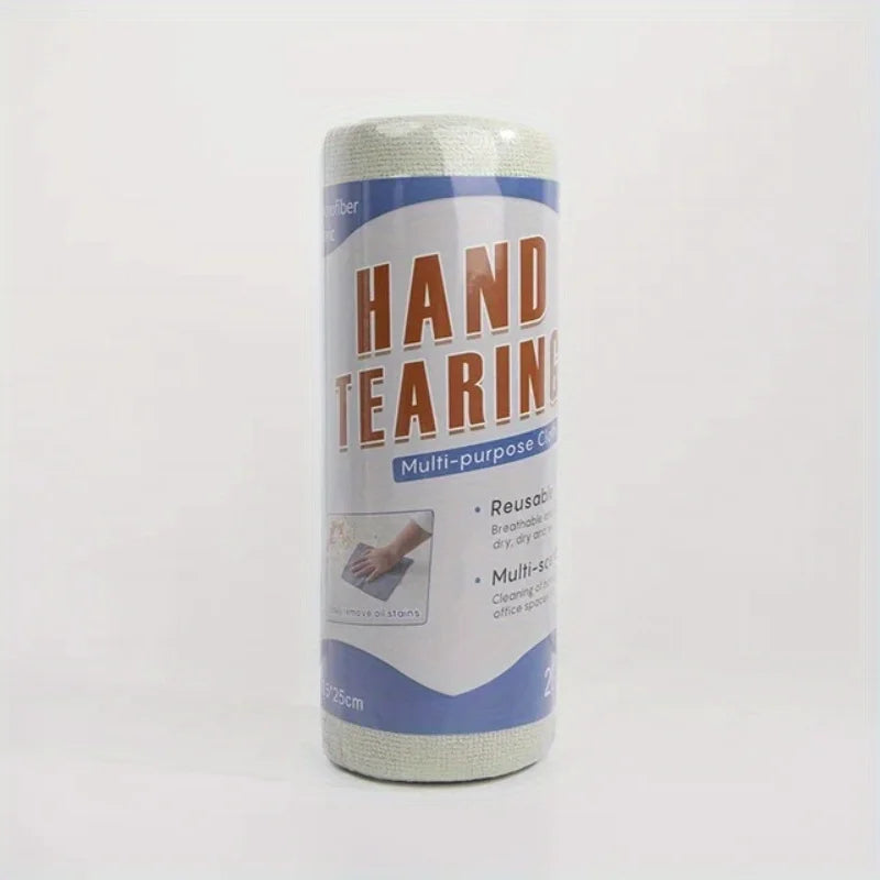 Clean Every Surface. Reuse Every Time. — Reusable Microfiber Cleaning Cloths | 20 Cloths Per Roll, Multi-Sided, Kitchen Towels, 3 Colors