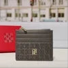 CH Letter Accent PU Leather Card Case Wallet – Elegant Compact Designer Wallet for Women