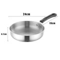 Stainless Steel Wok – Uncoated 24cm & 26cm Frying Pan