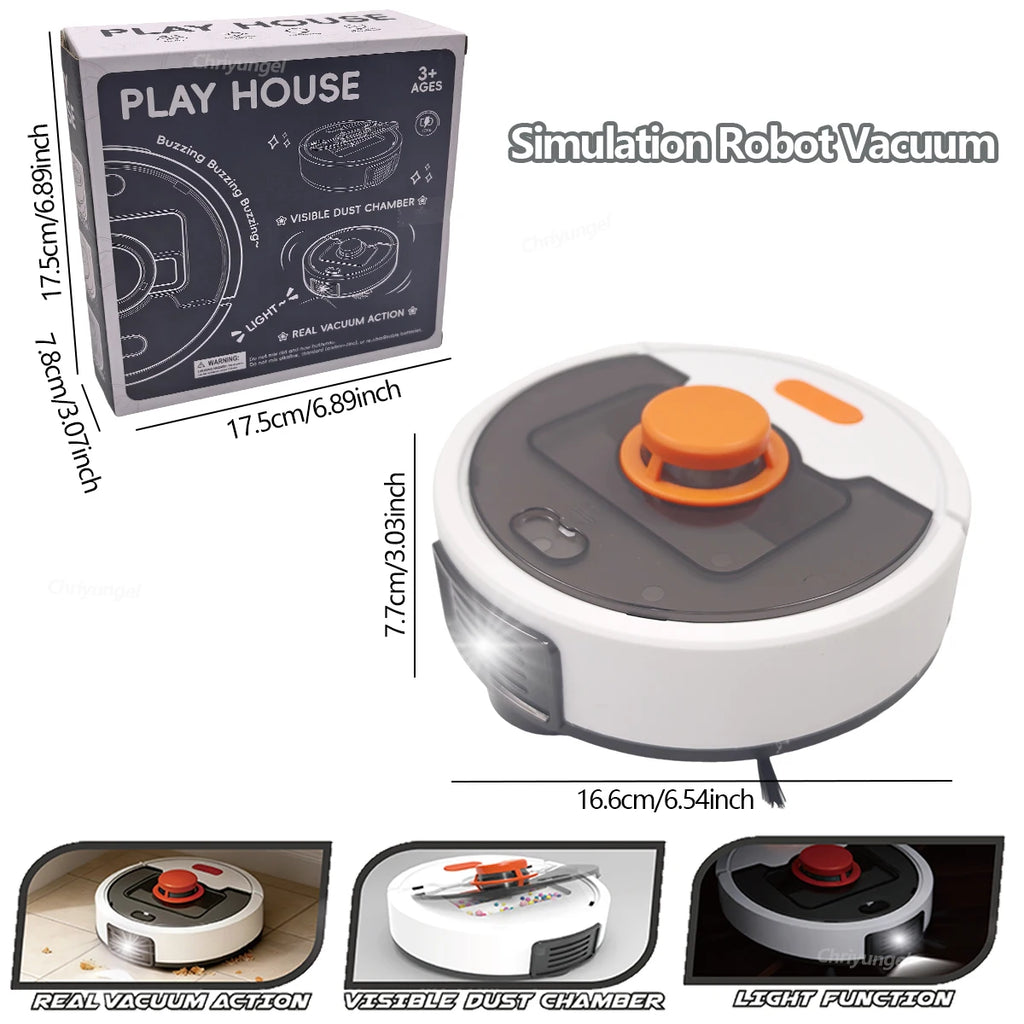 Kids Electric Vacuum Cleaner Toy Set – Simulation Housekeeping Role Play Educational Toy for Toddlers