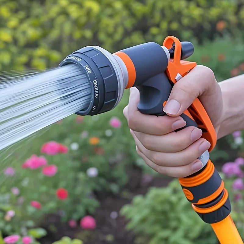 8-Mode High-Pressure Garden Watering Gun – Adjustable Sprayer for Plants, Lawn & Yard