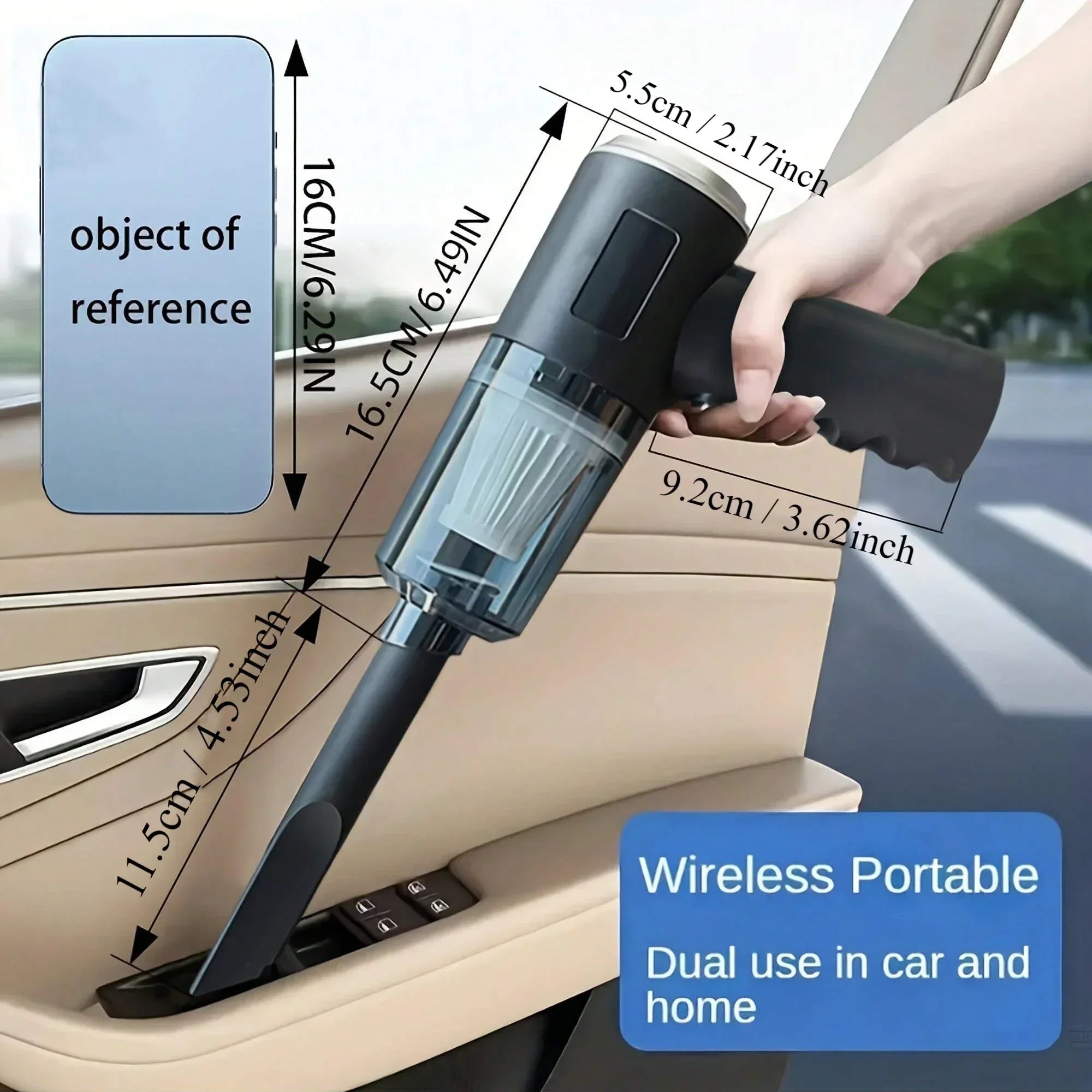 120W Wireless Handheld Vacuum Cleaner — 5500Pa Powerful Dual-Use Home & Car Portable Vacuum with HEPA Filter