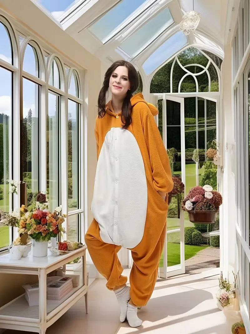 Adult Rilakkuma Kigurumi Onesie Pajamas | Cartoon Bear Anime Jumpsuit Sleepwear
