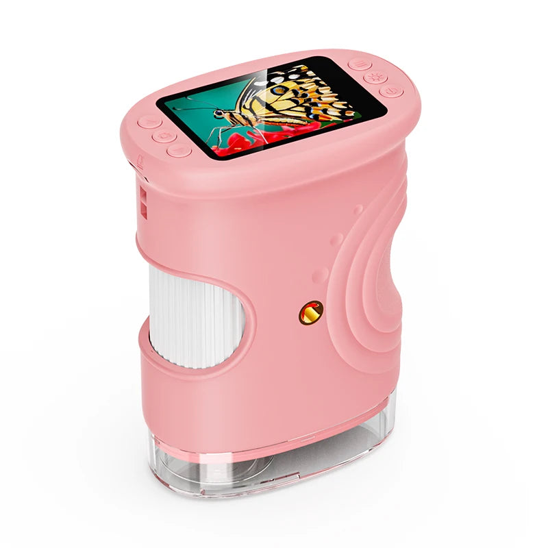 1000X Handheld Digital Microscope for Kids — 2" HD Screen, Rechargeable, Portable STEM Gift